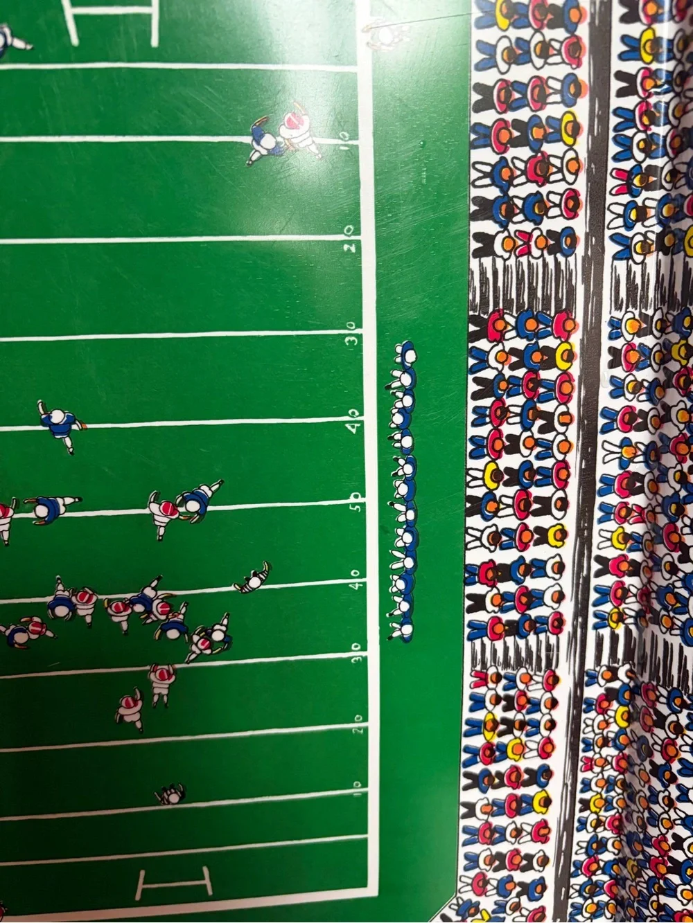 Vintage Football Themed Serving Platter 19x13.5 It’s Cool!